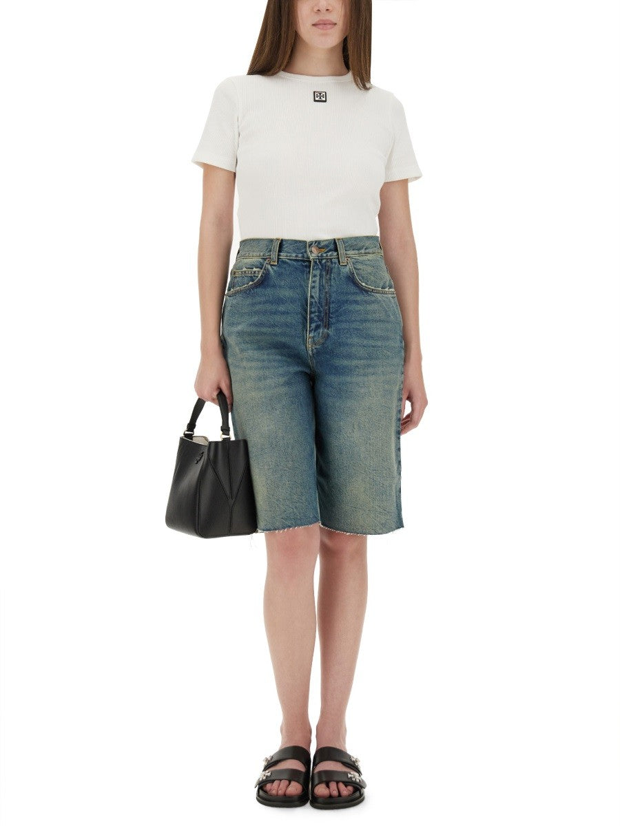 RIBBED COTTON T-SHIRT