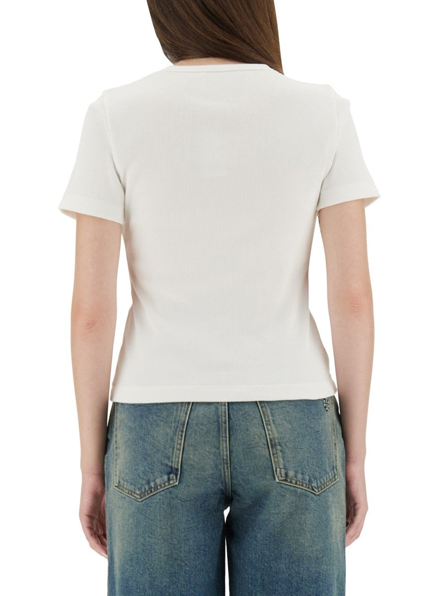 RIBBED COTTON T-SHIRT