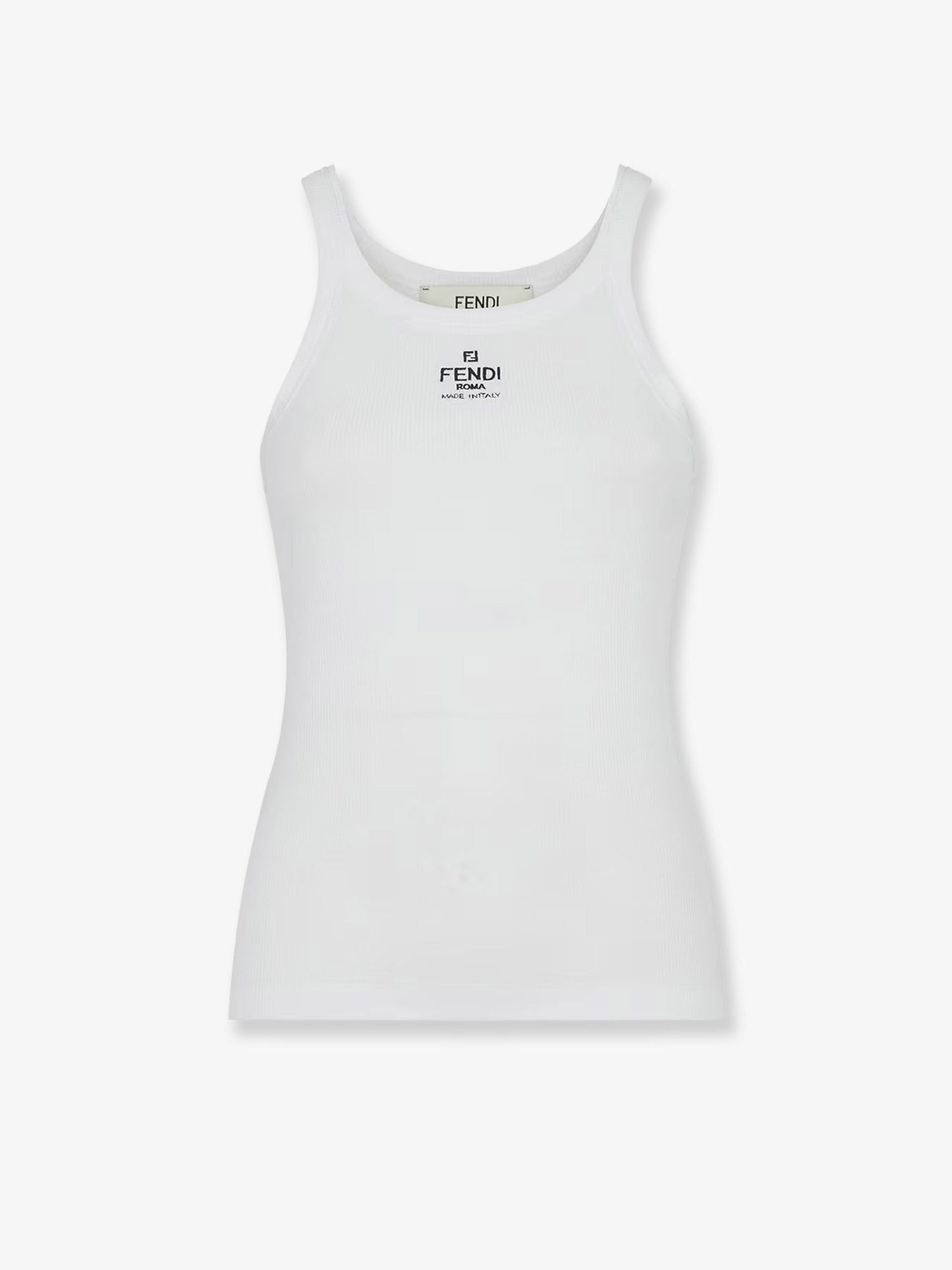 Fendi Fendi - Ribbed cotton tank top
