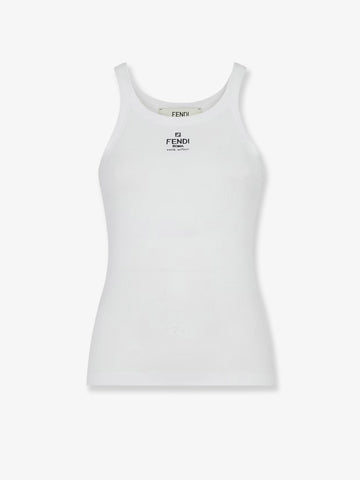 Fendi Fendi - Ribbed cotton tank top