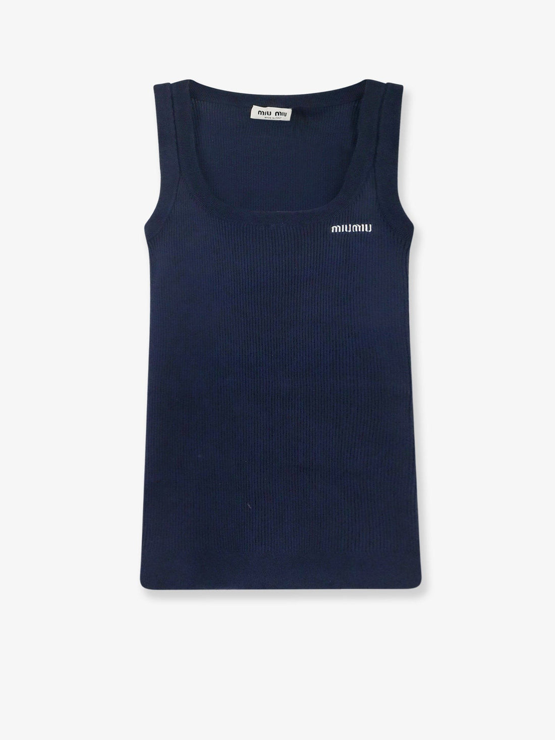 Miu Miu - Ribbed cotton tank top ribbed-cotton-tank-top_124dbbd1-8234-46dd-9e6c-514f2b2f7d6d