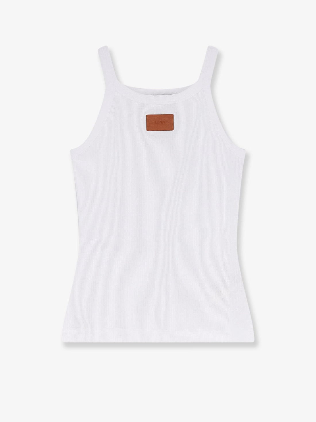 Fendi - Ribbed cotton tank top White