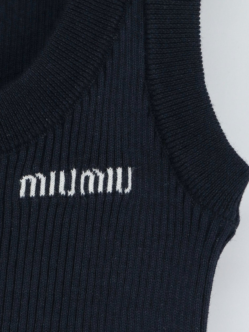 Miu Miu Miu Miu - Ribbed cotton tank top