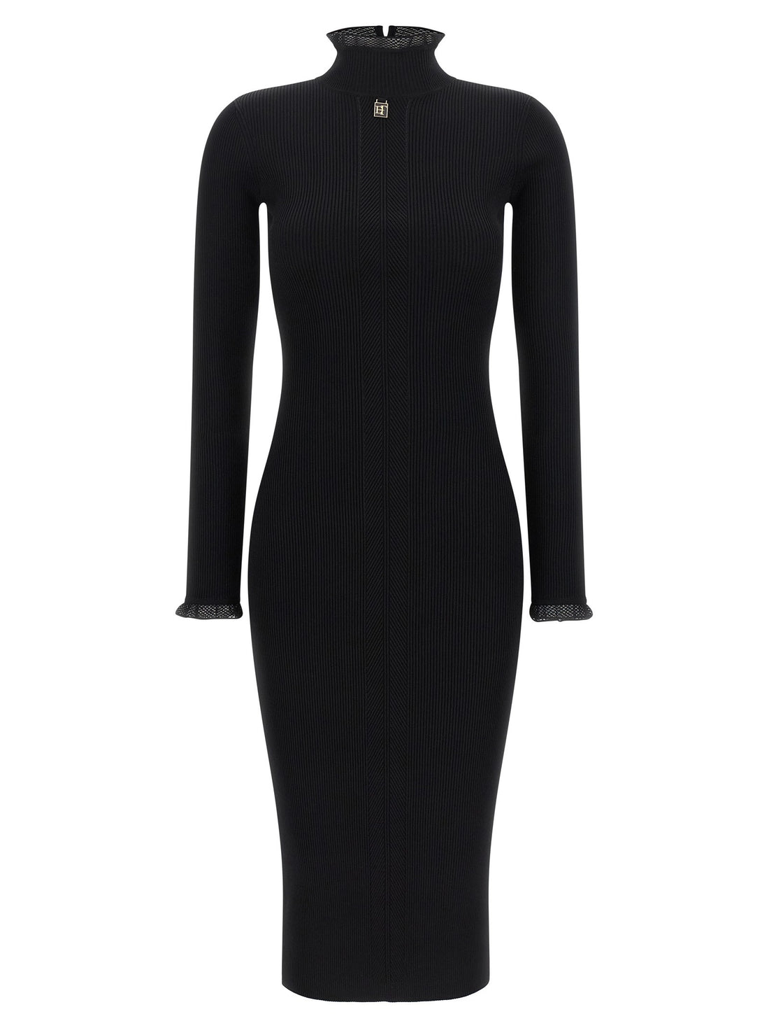 Elisabetta Franchi - Ribbed knit dress Black