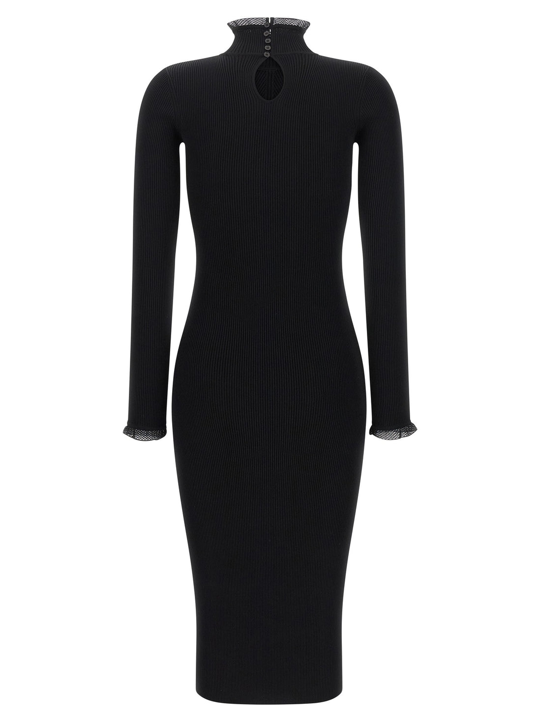 Elisabetta Franchi - Ribbed knit dress Black