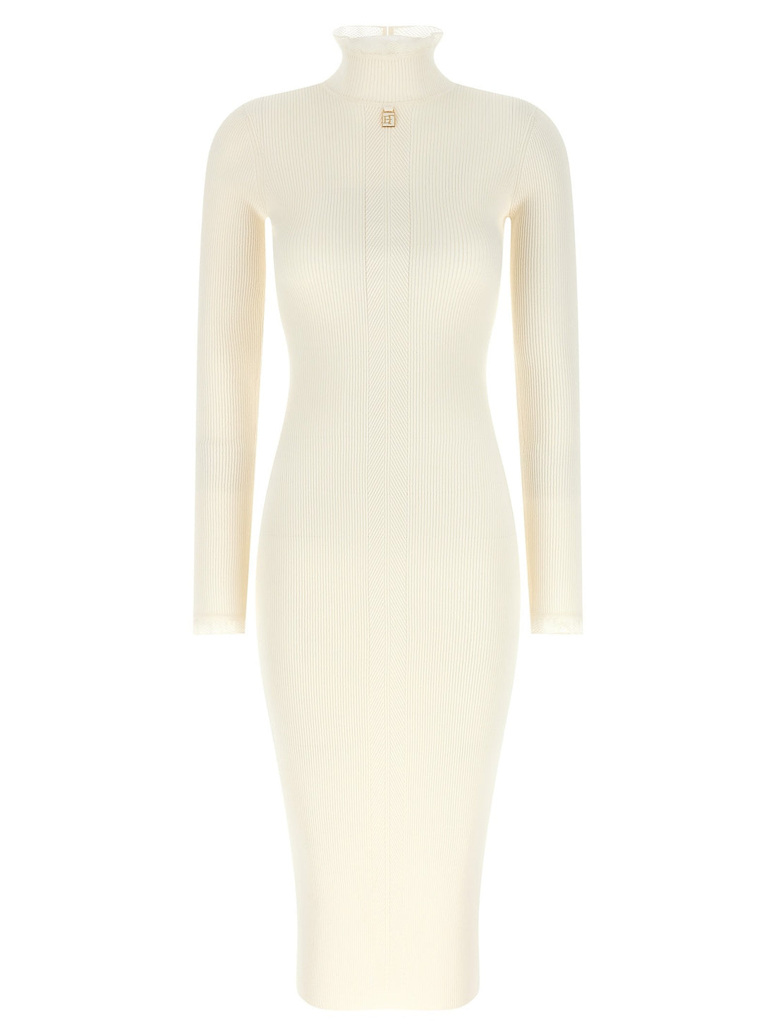 Elisabetta Franchi - Ribbed knit dress White