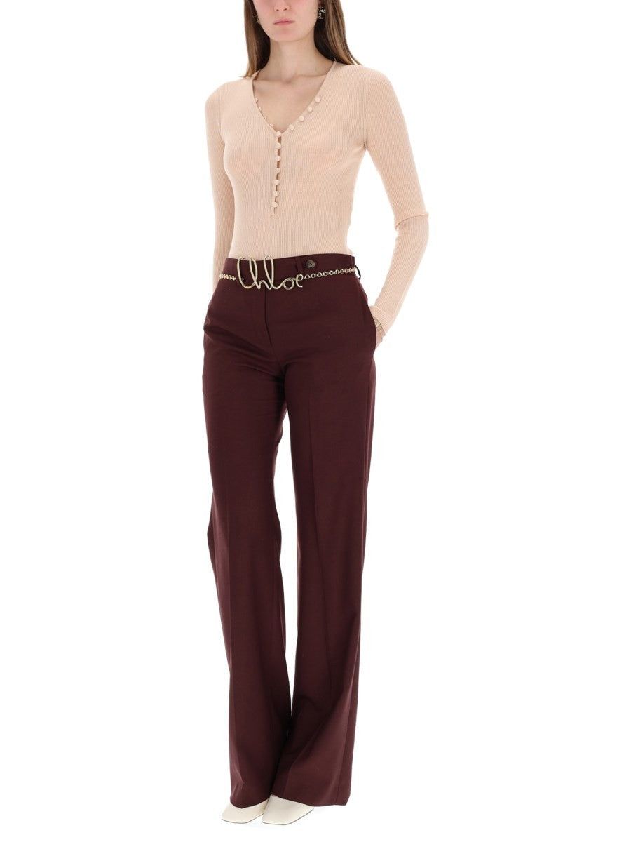 CHLOÉ CHLOÉ - RIBBED KNIT WITH BUTTONS