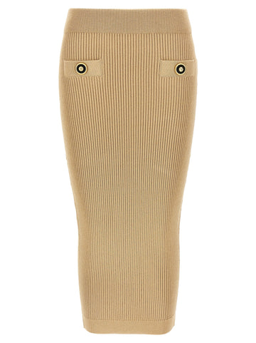 Balmain - Ribbed midi skirt