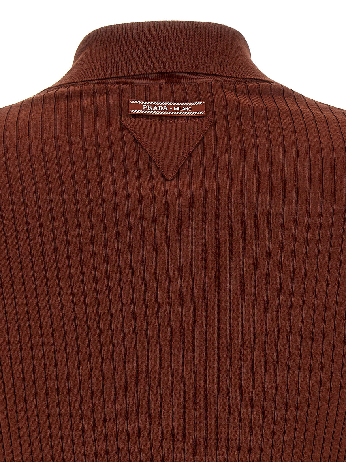 PRADA - Ribbed polo shirt