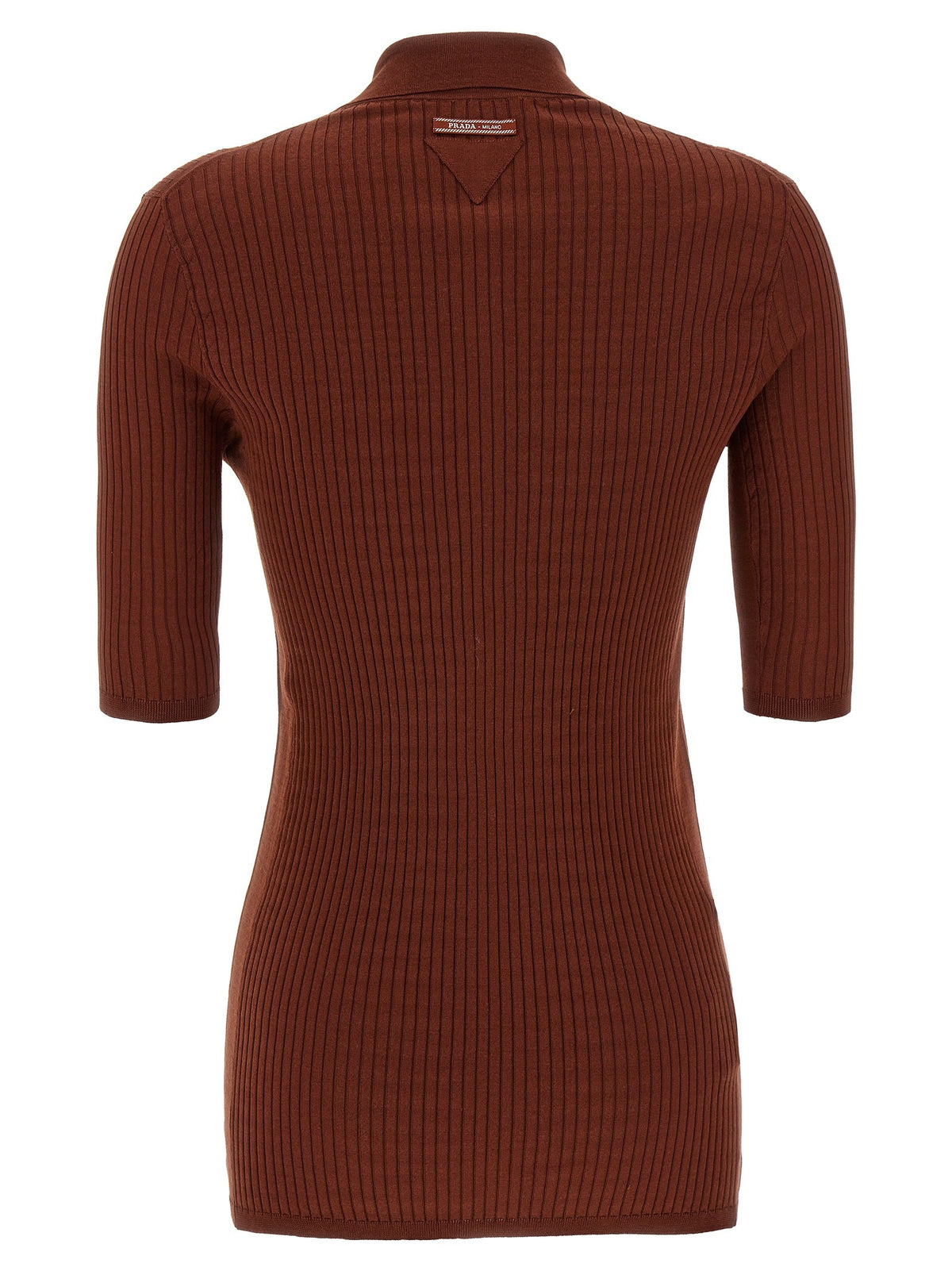 PRADA - Ribbed polo shirt
