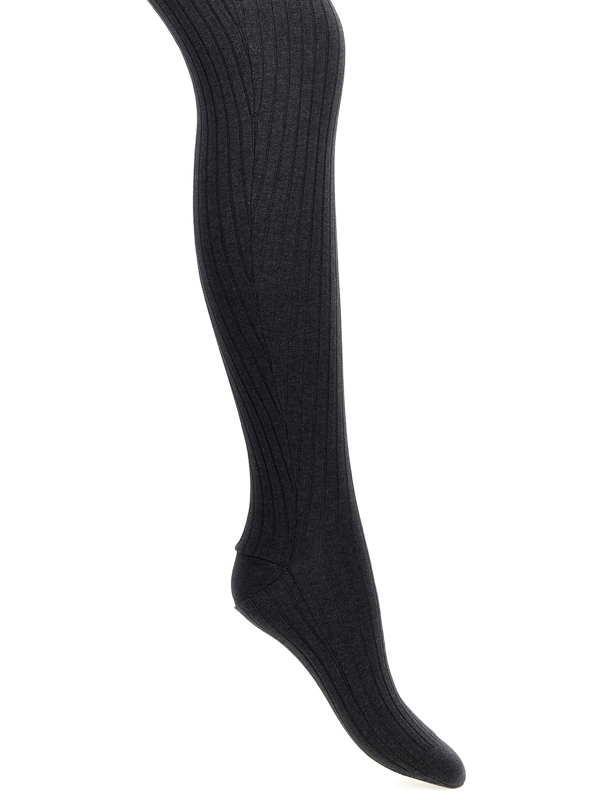 PRADA - Ribbed tights gray 3