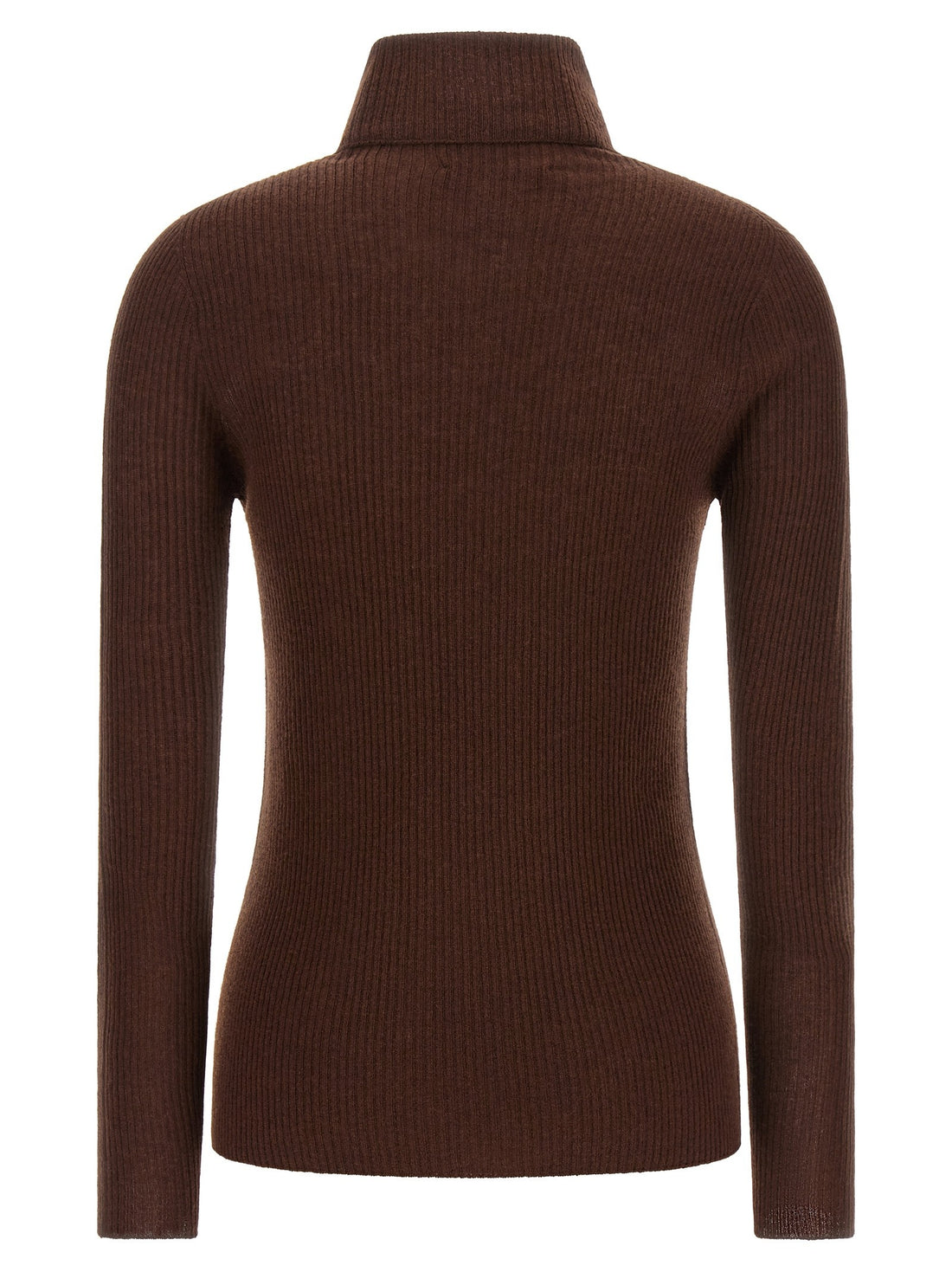 Fabiana Filippi - Ribbed turtleneck sweater Brown 44 IT