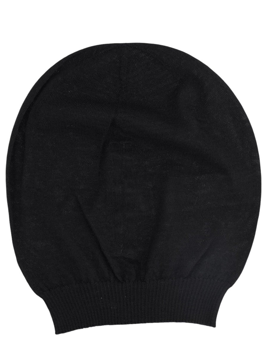RICK OWENS - Medium Knit Beanie rick-owens-medium-knit-beanie-black-back-jpg