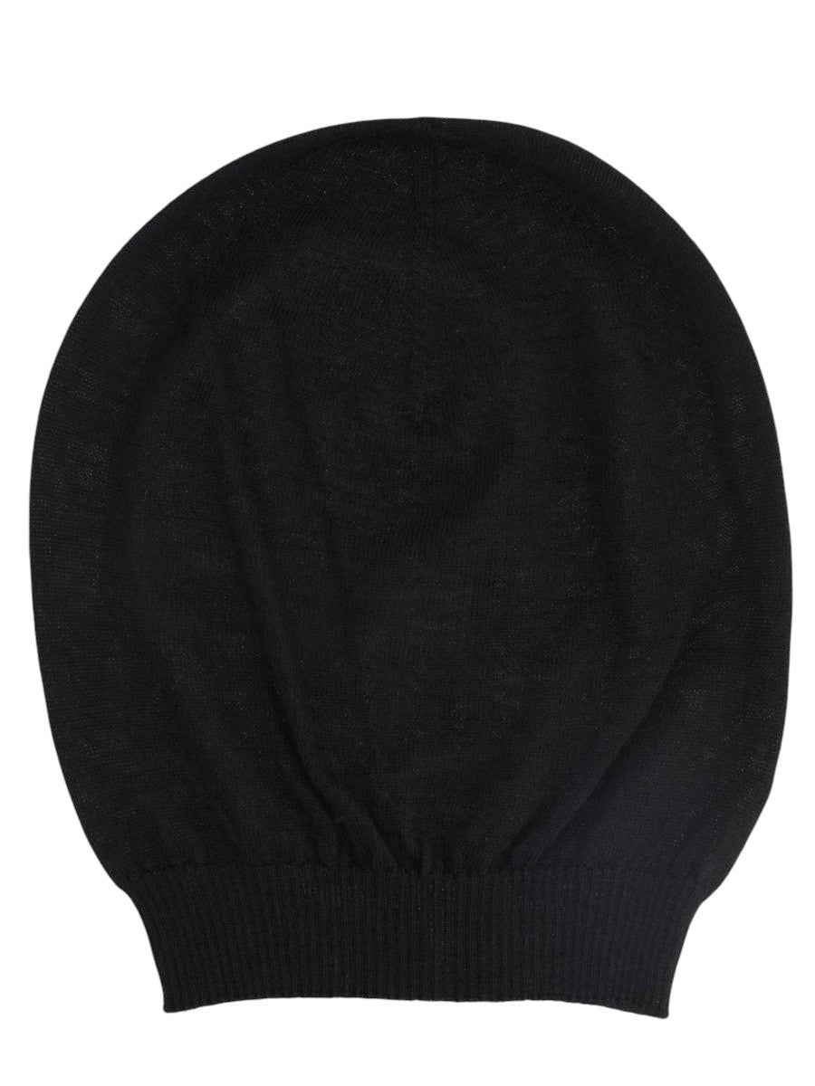 RICK OWENS - Medium Knit Beanie rick-owens-medium-knit-beanie-black-front-jpg