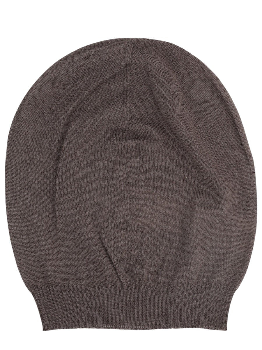 RICK OWENS - Medium Knit Beanie rick-owens-medium-knit-beanie-brown-back-jpg