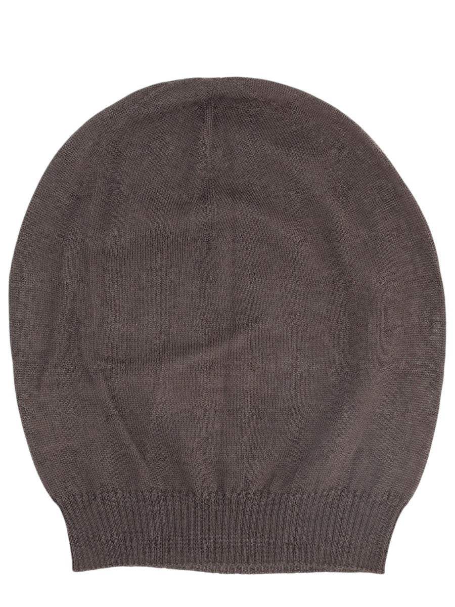 RICK OWENS - Medium Knit Beanie rick-owens-medium-knit-beanie-brown-front-jpg