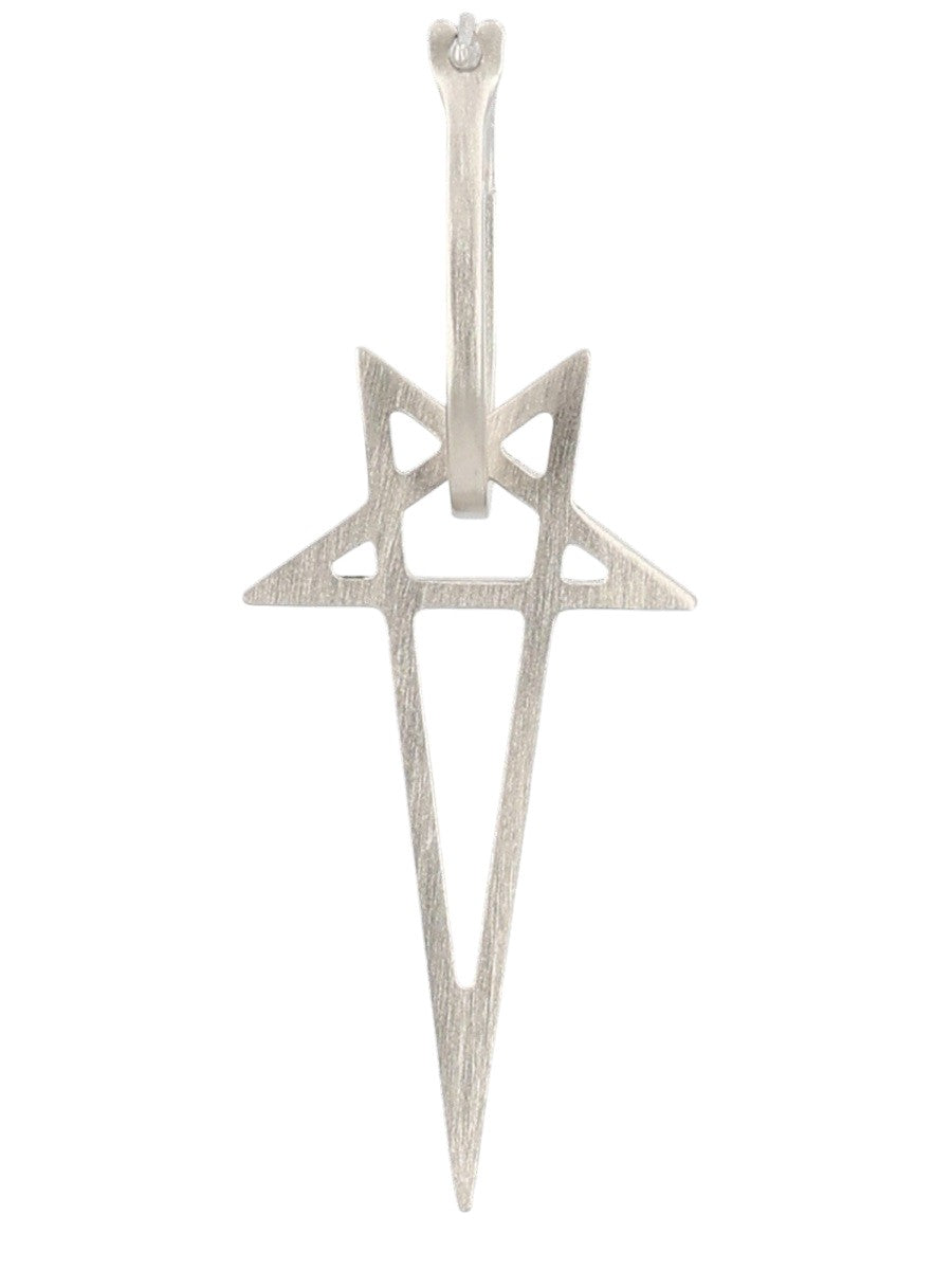 RICK OWENS - Pentagram Unisex Earring rick-owens-pentagram-unisex-earring-silver-front-jpg