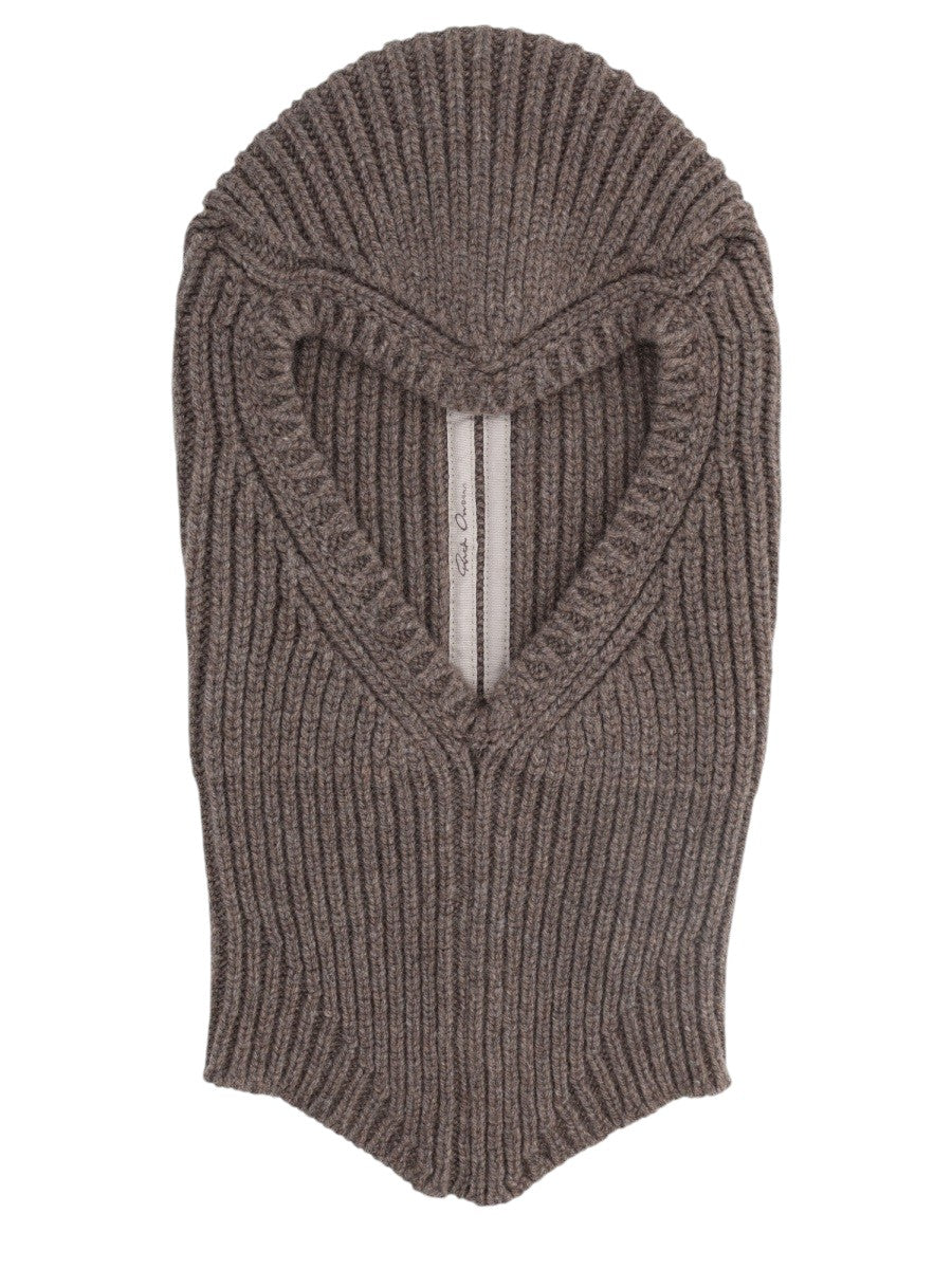 RICK OWENS - Porterville Ribbed Knit Balaclava rick-owens-porterville-ribbed-knit-balaclava-front-jpg