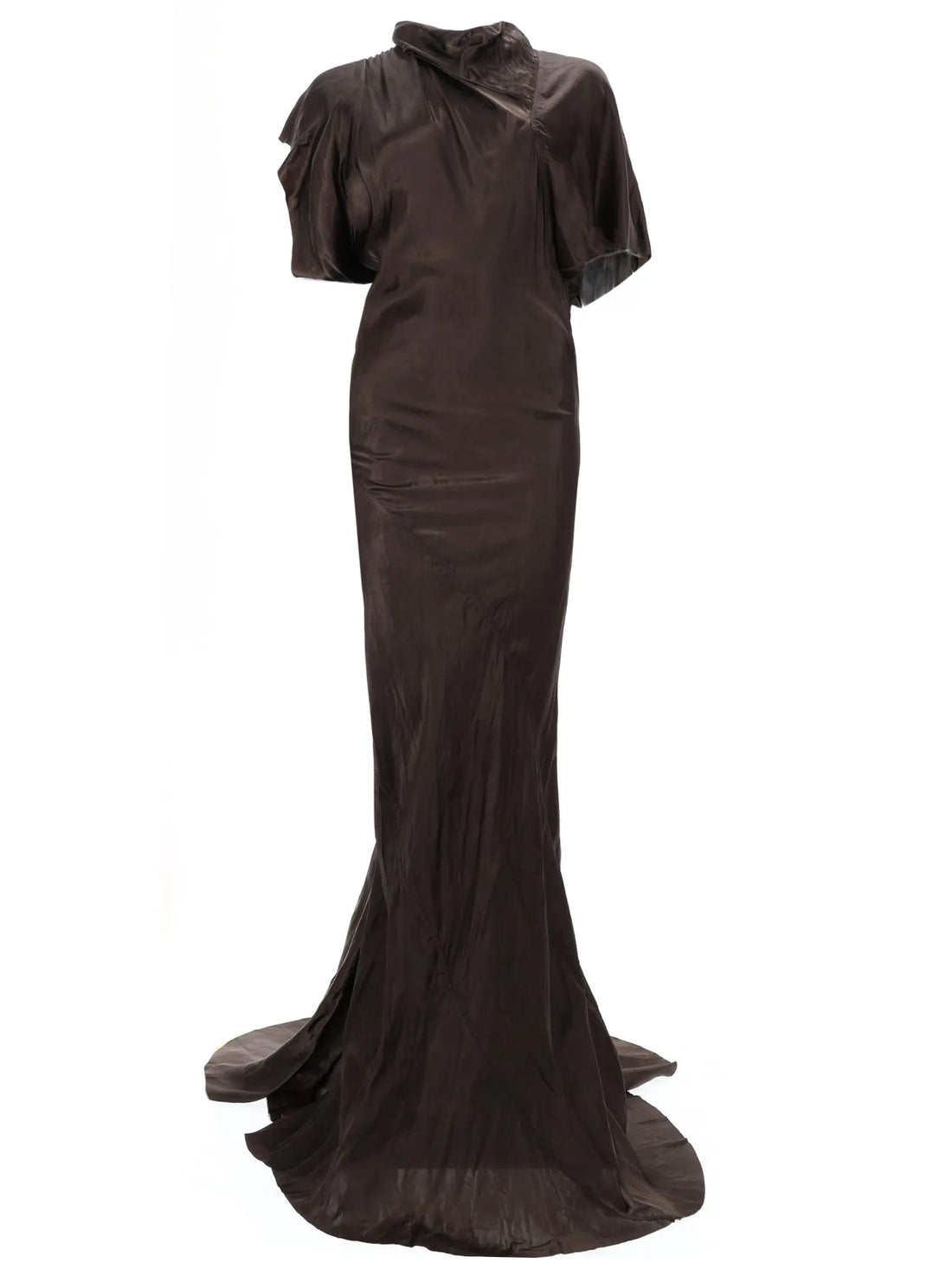 RICK OWENS - LONG "SEB GOWN" DRESS rickowens_sebgrown_brown_frontview