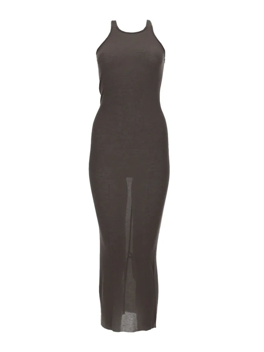 RICK OWENS - SILK BLEND MIDI DRESS rickowenssilk-blend-midi-dressfront