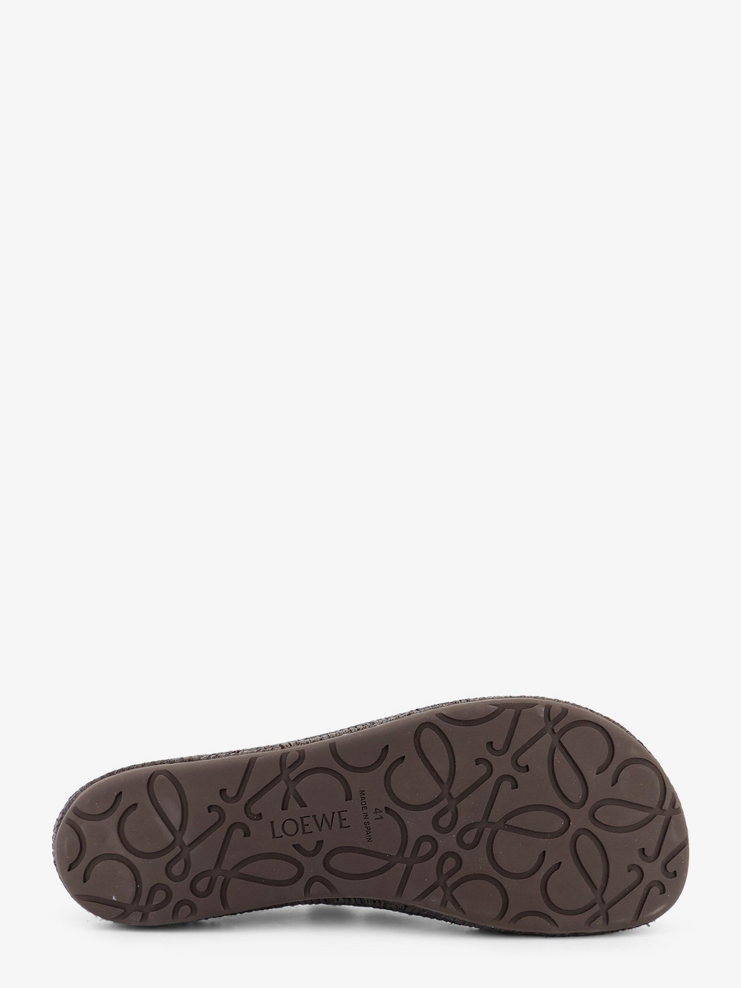 LOEWE - Rio suede and raffia loafers