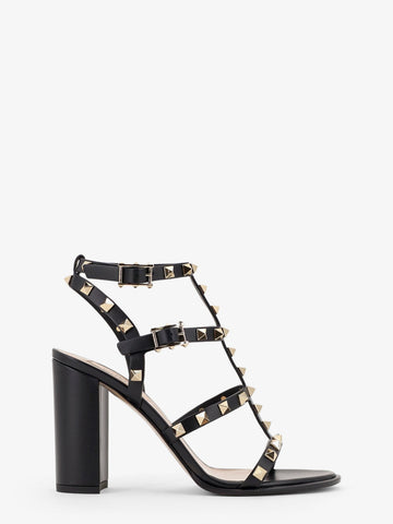 Valentino Garavani - Rockstud leather sandals with iconic all-over studs Nero