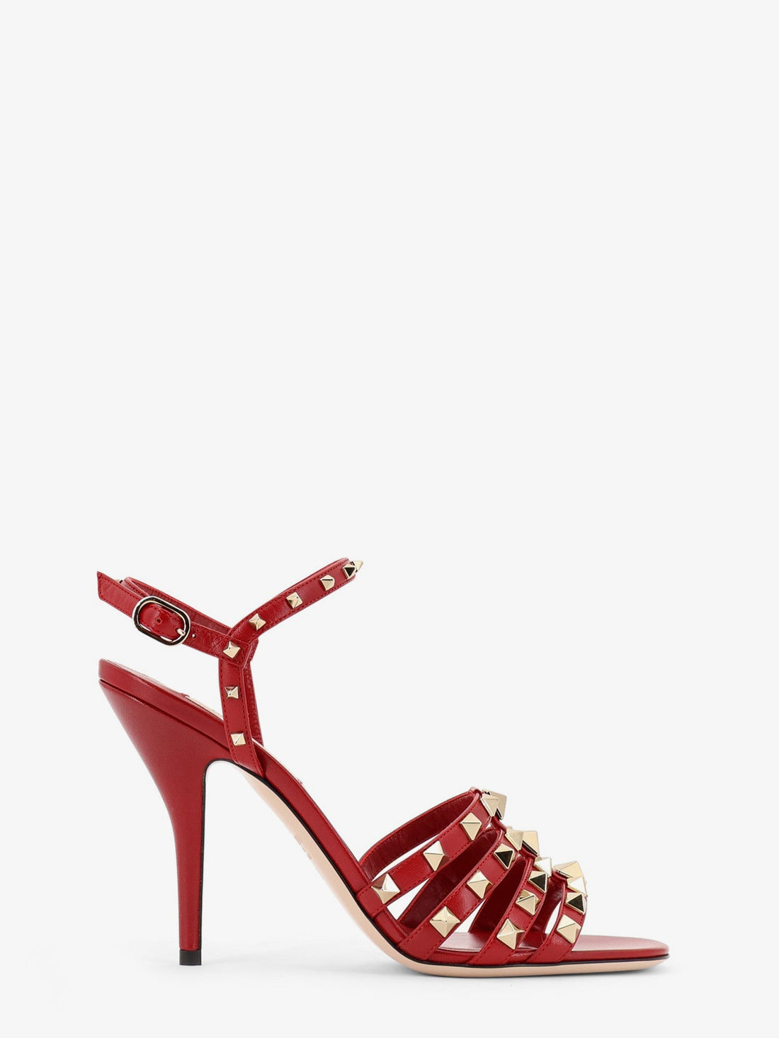 Valentino Garavani - Rockstud leather sandals with iconic all-over studs BRIGHTRED