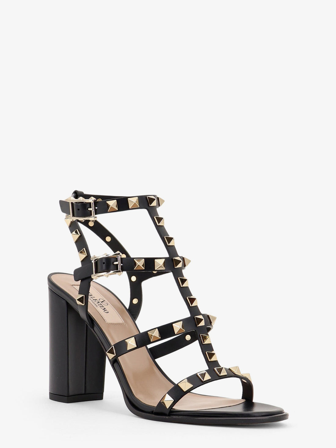 Valentino Garavani - Rockstud leather sandals with iconic all-over studs Nero