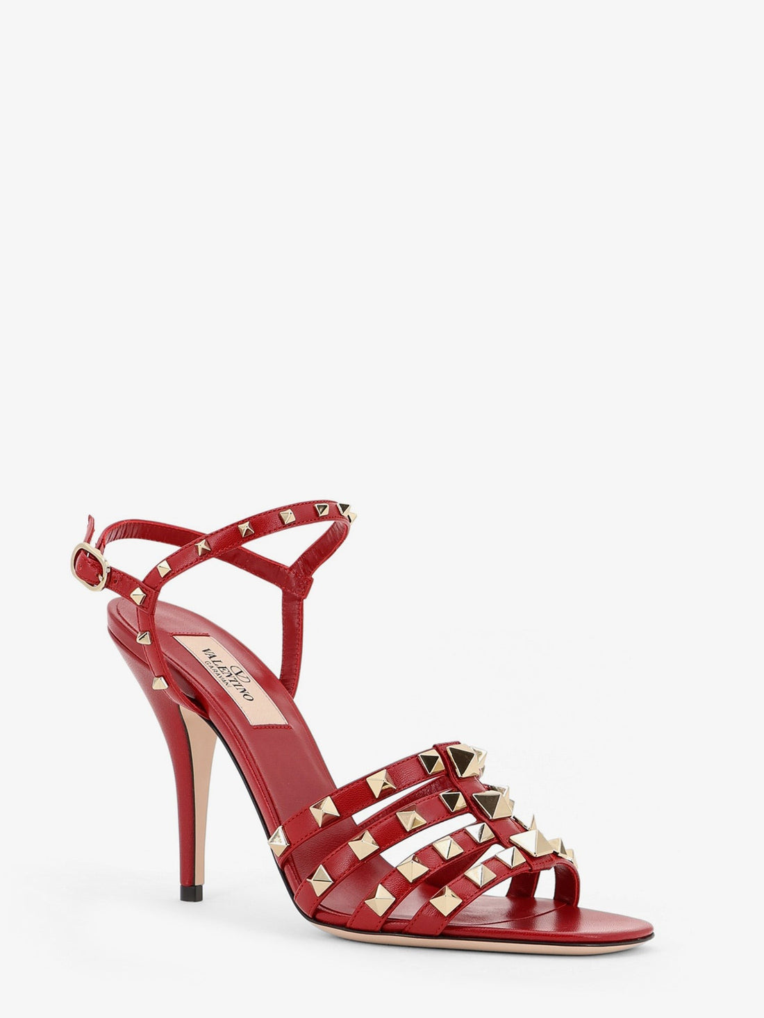 Valentino Garavani - Rockstud leather sandals with iconic all-over studs BRIGHTRED
