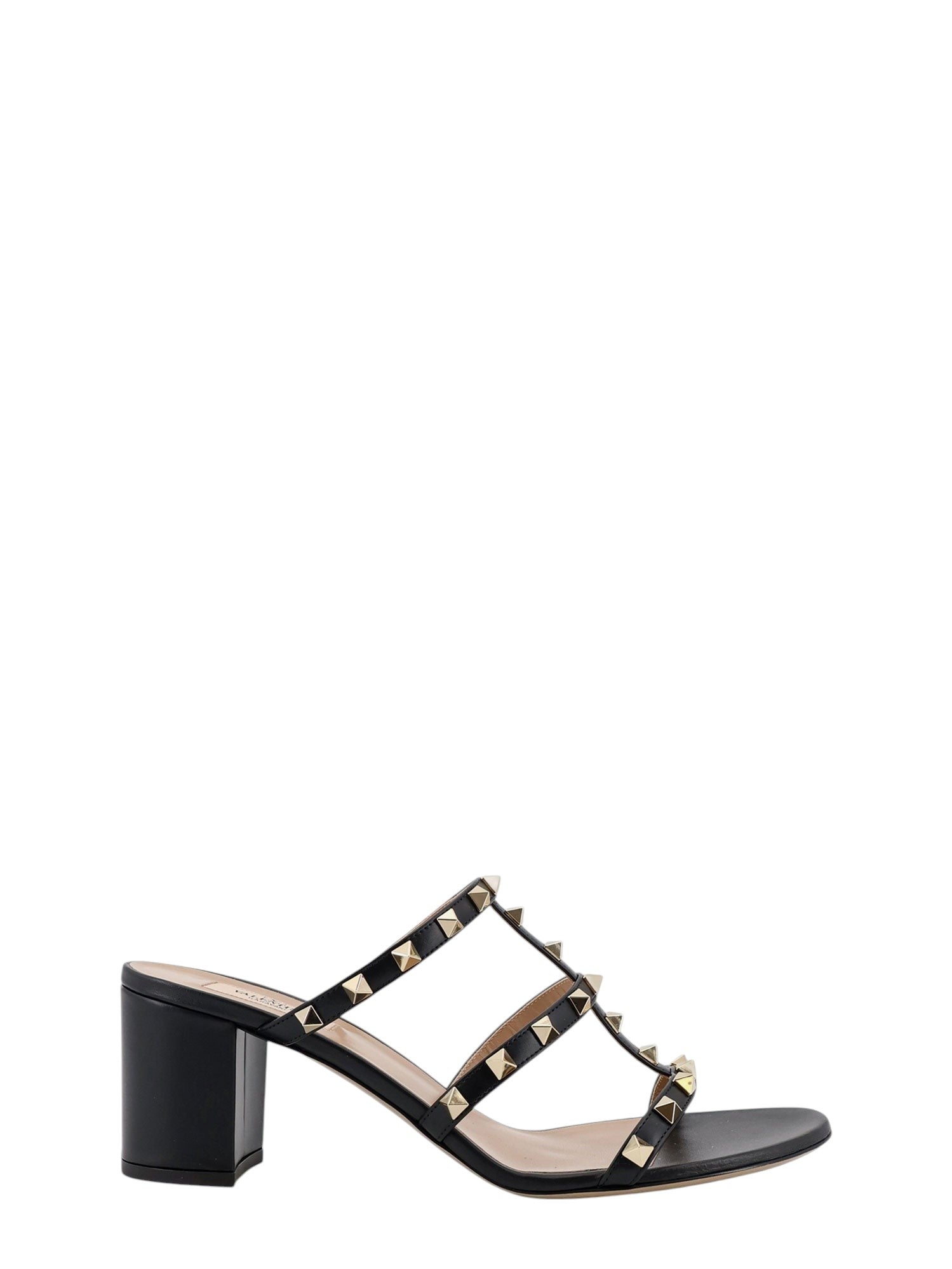 Rockstud leather sandals with iconic side studs