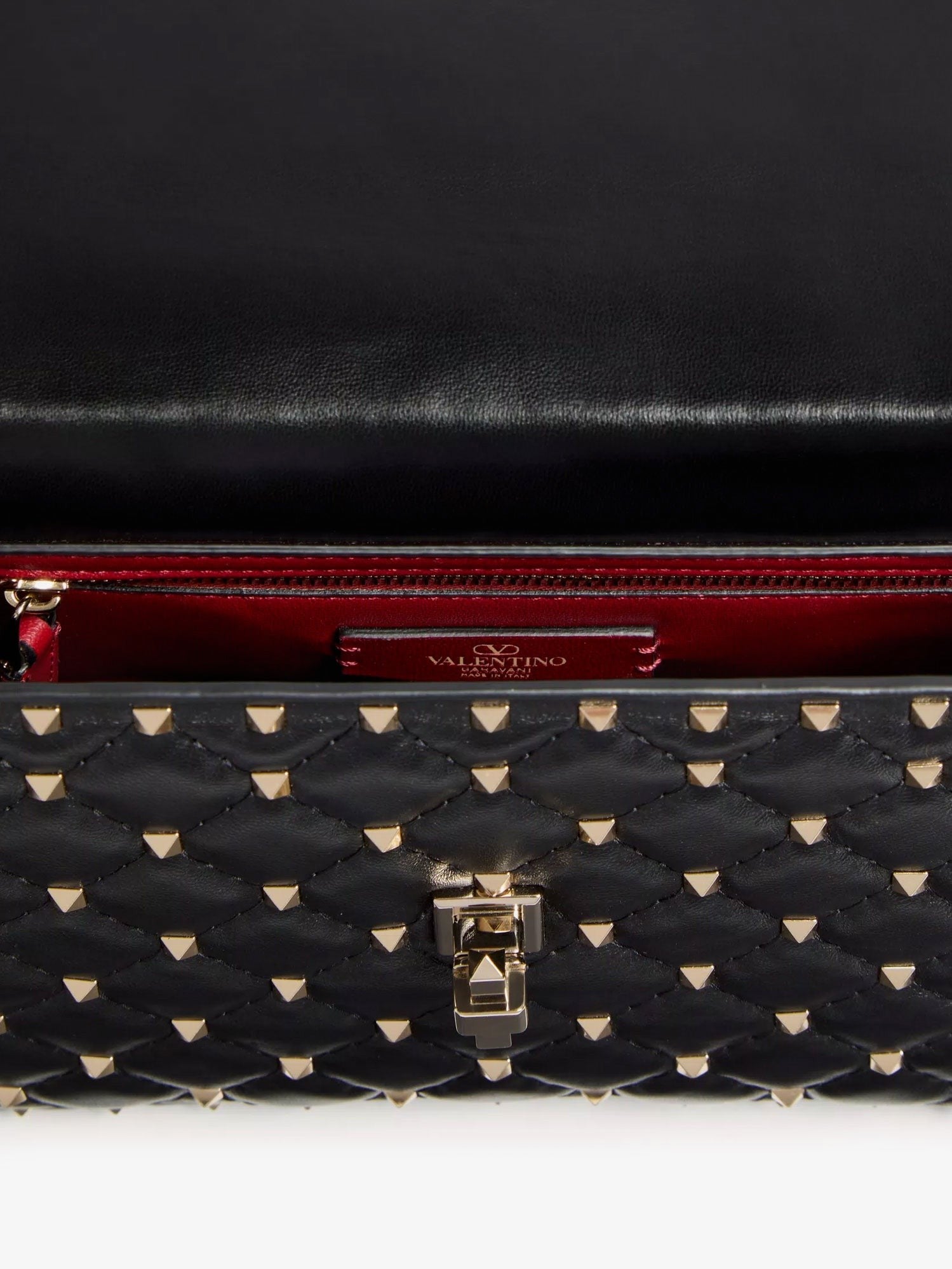 Valentino Garavani - Rockstud Spike leather crossbody bag with iconic all-over studs