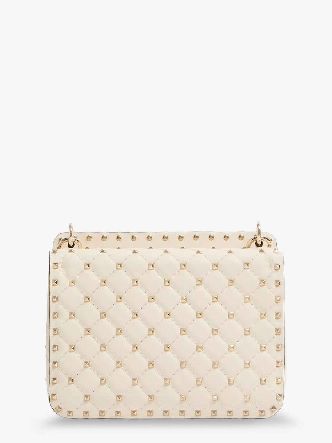 Valentino Garavani - Rockstud Spike leather crossbody bag with iconic all-over studs LIGHTIVORY UNI