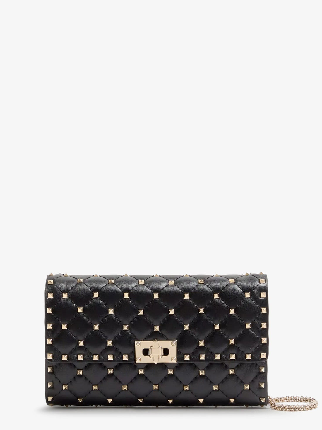 Valentino Garavani - Rockstud Spike leather shoulder bag with iconic all-over studs Nero UNI