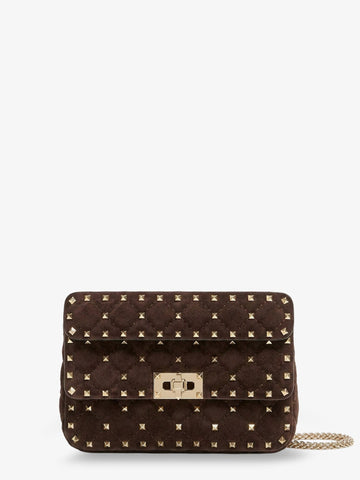 Valentino Garavani Valentino Garavani - Rockstud Spike suede crossbody bag with all-over studs