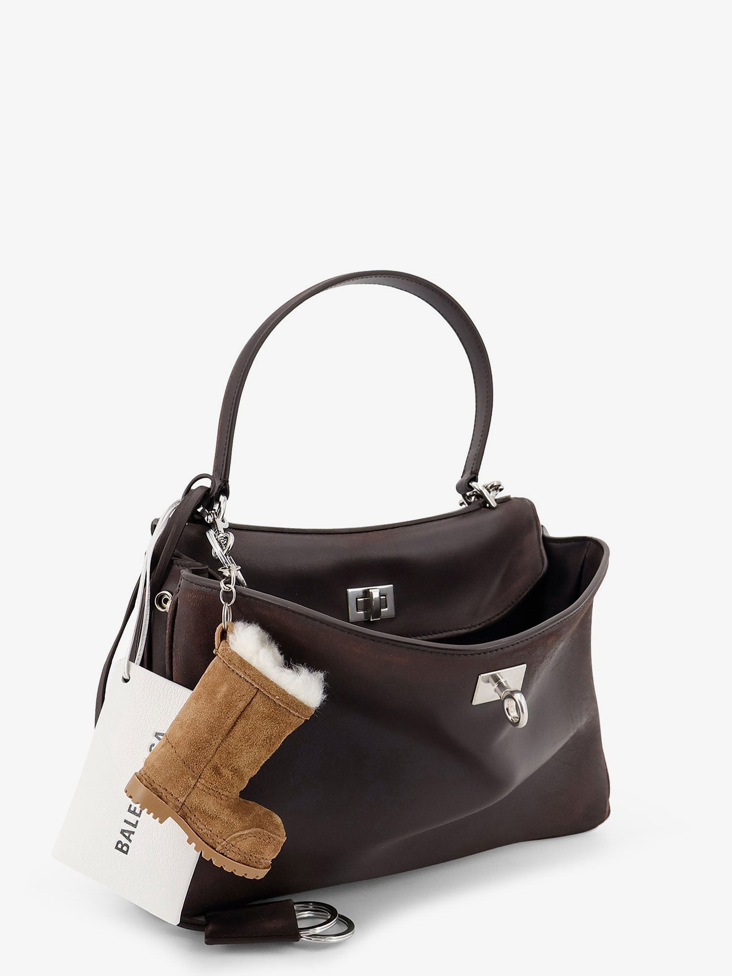 Balenciaga Balenciaga - Rodeo S leather crossbody bag with vintage motif