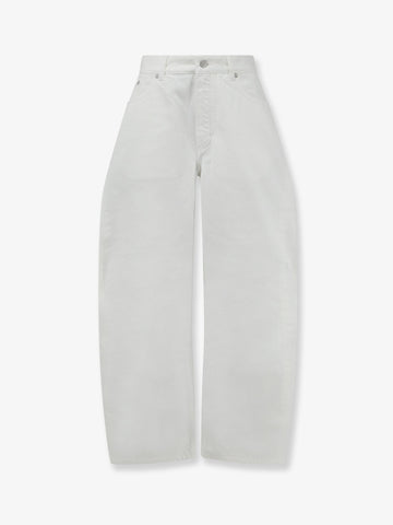 ALAIA - Rodeo white denim trousers