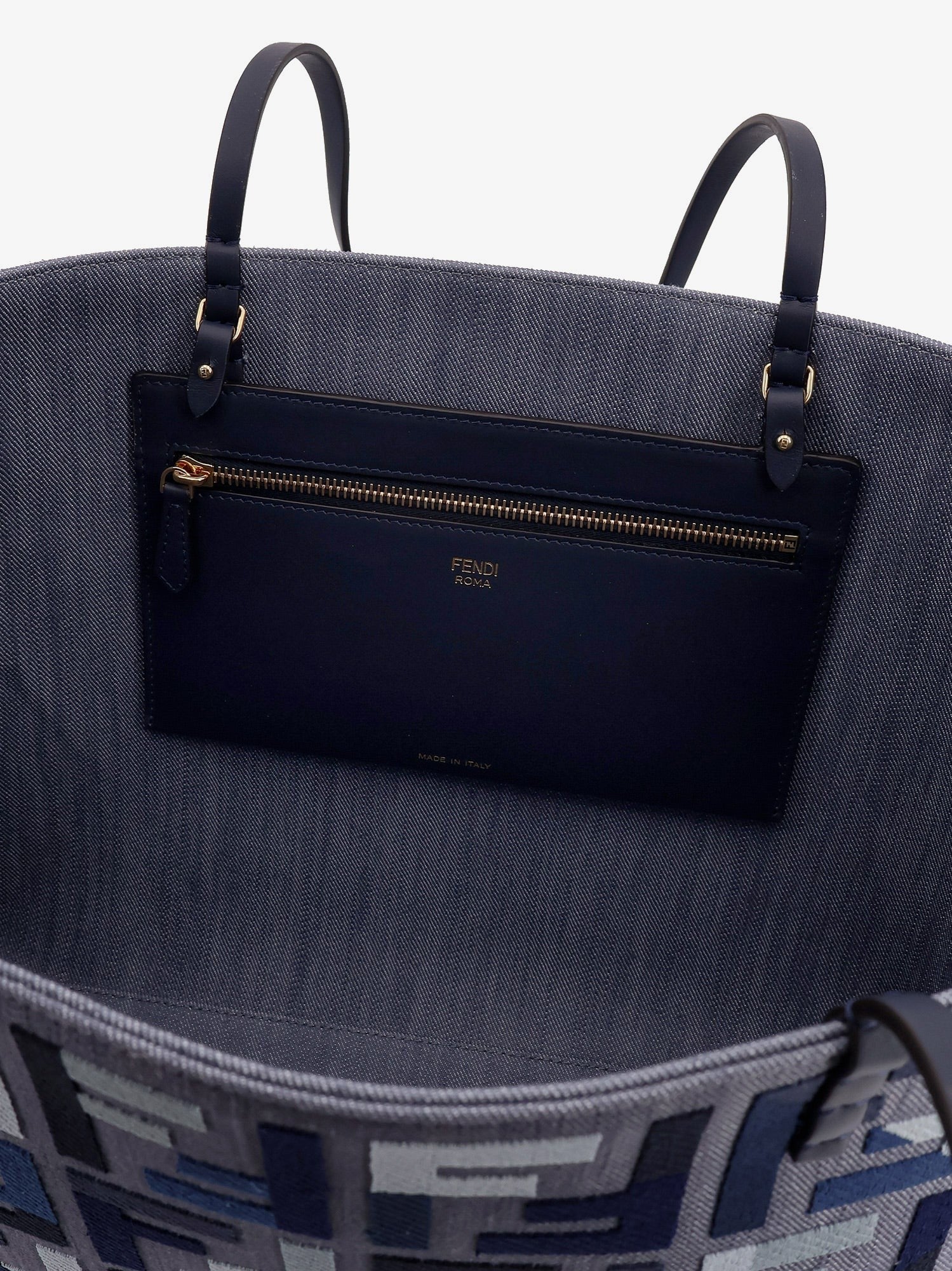 Roll Large jacquard FF fabric tote bag