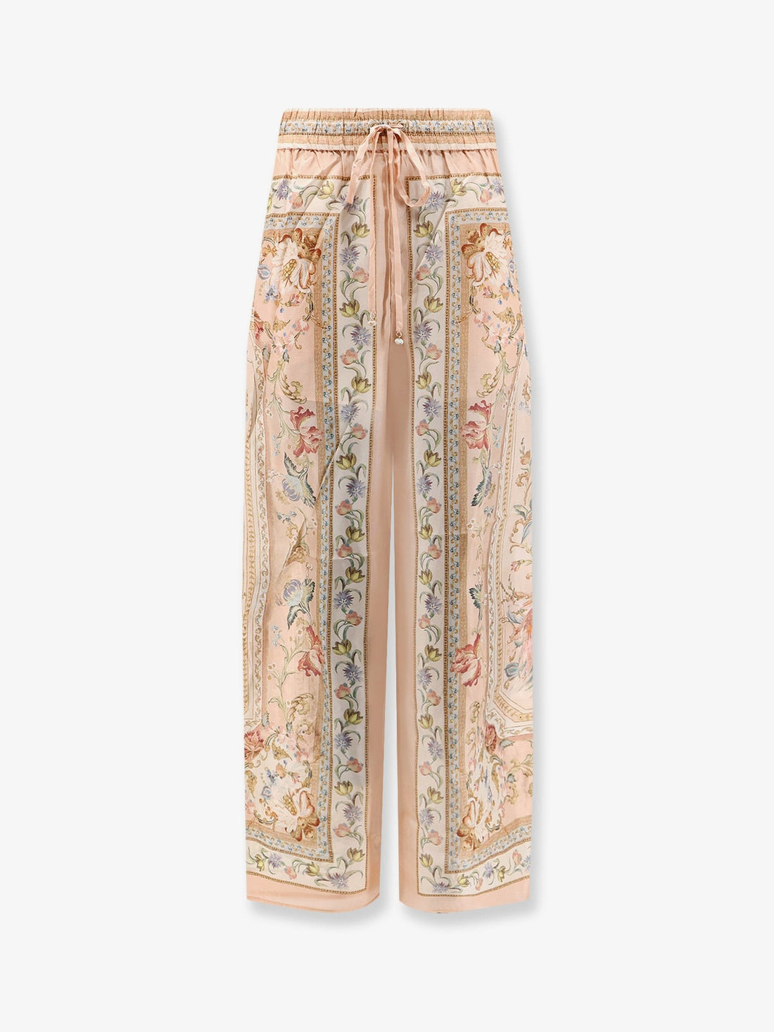 ZIMMERMANN - Roselight Silk Trousers with Pink Tapestry Floral Print roselight-silk-trousers-with-pink-tapestry-floral-print