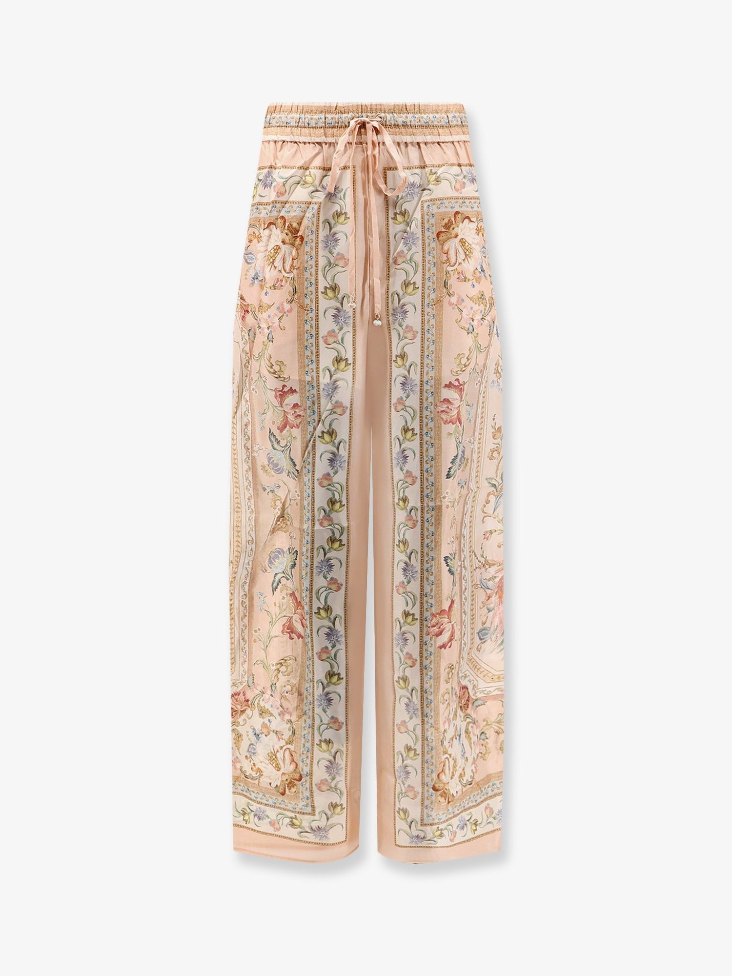 ZIMMERMANN - Roselight Silk Trousers with Pink Tapestry Floral Print roselight-silk-trousers-with-pink-tapestry-floral-print