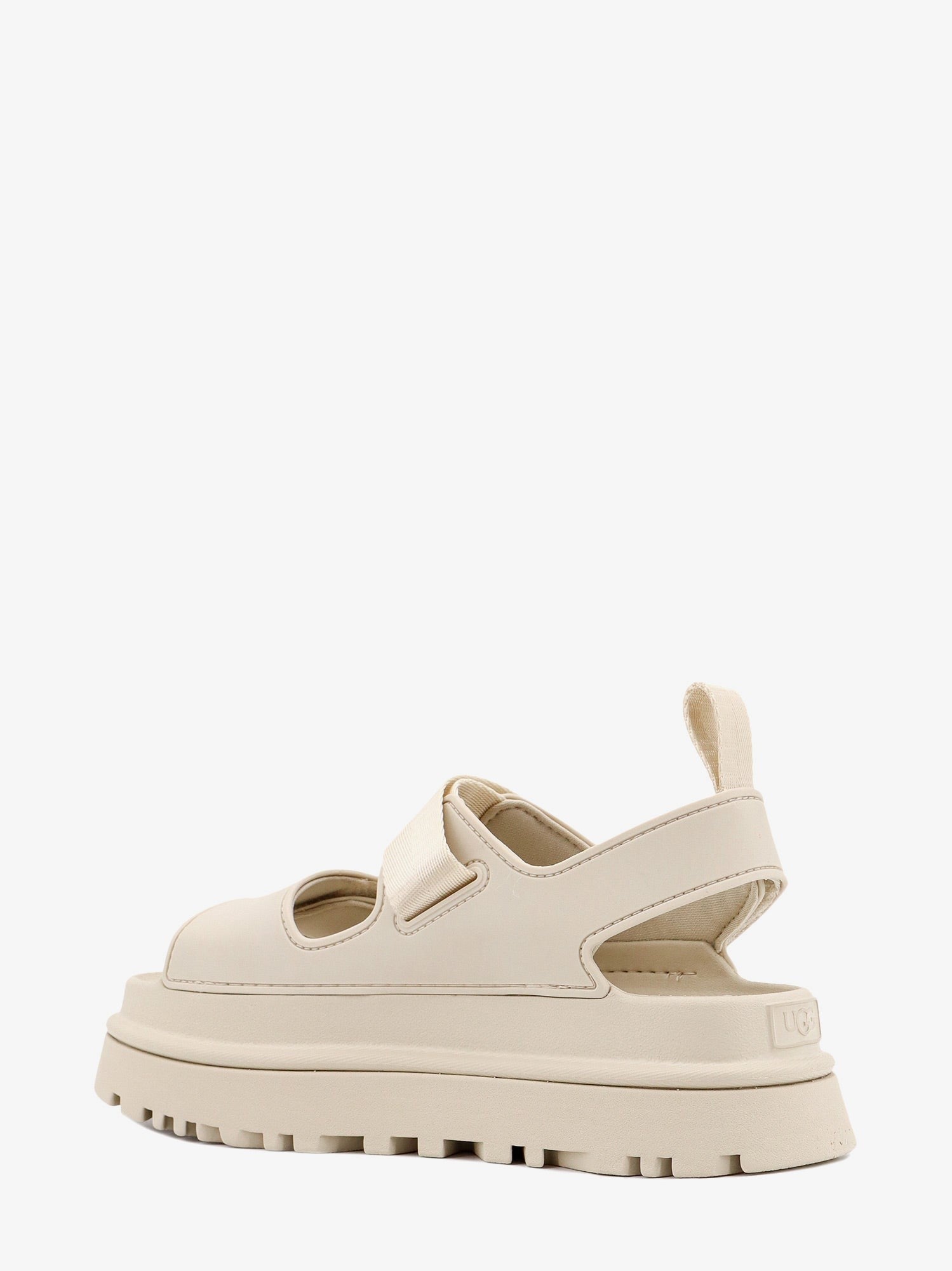 Rubber sandals with ugg embossed detail