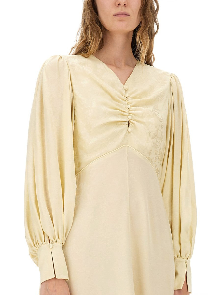 CHLOÉ CHLOÉ - RUCHED SILK DRESS