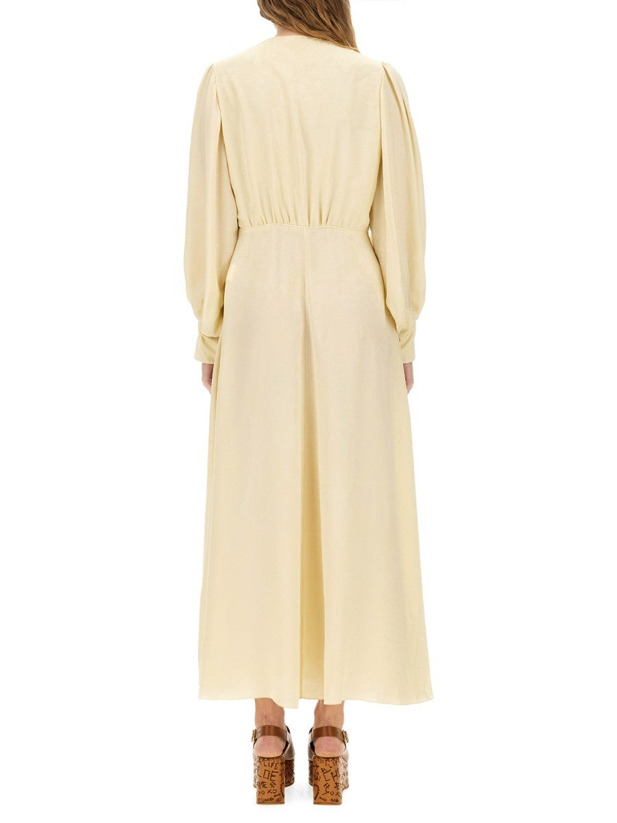 CHLOÉ CHLOÉ - RUCHED SILK DRESS