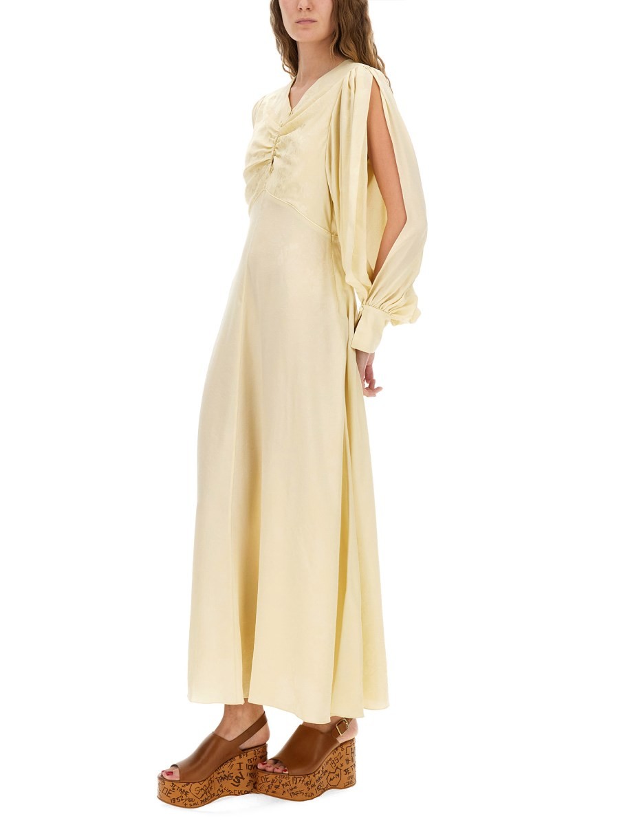 CHLOÉ CHLOÉ - RUCHED SILK DRESS