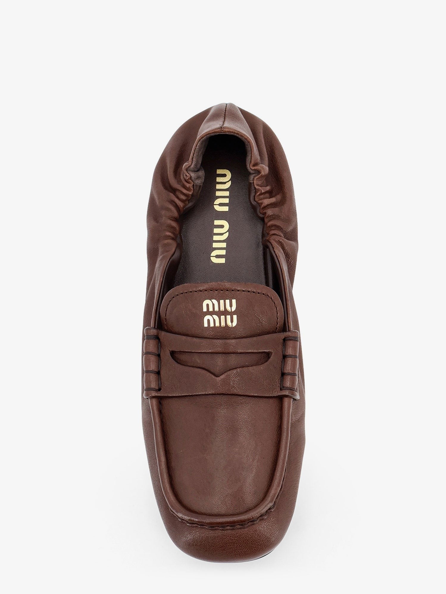 Miu Miu Miu Miu - Ruches leather loafers