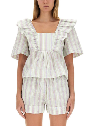 GANNI - RUFFLE BLOUSE ruffle-blouse_80fa88a5-ea63-44e6-958e-5e1b4d2ee68e