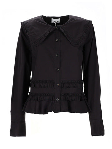 GANNI - RUFFLE SHIRT ruffle-shirt_26db24d0-0c9a-46fc-aee3-4792eb7915b8