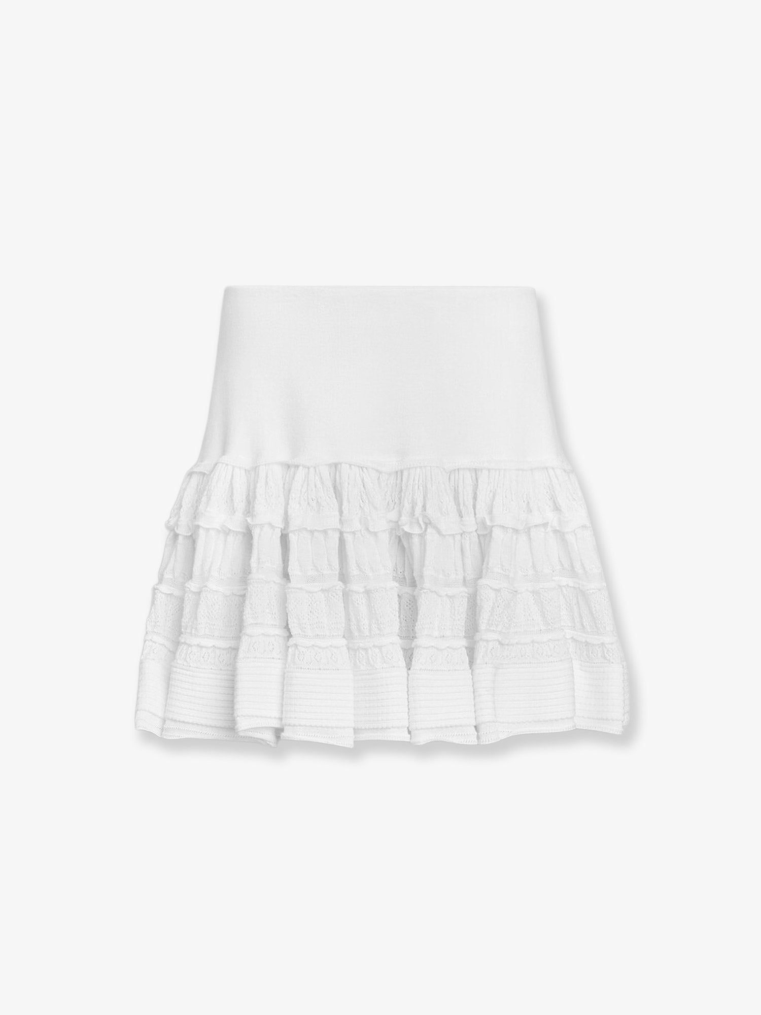 ALAIA - Ruffle virgin wool skirt