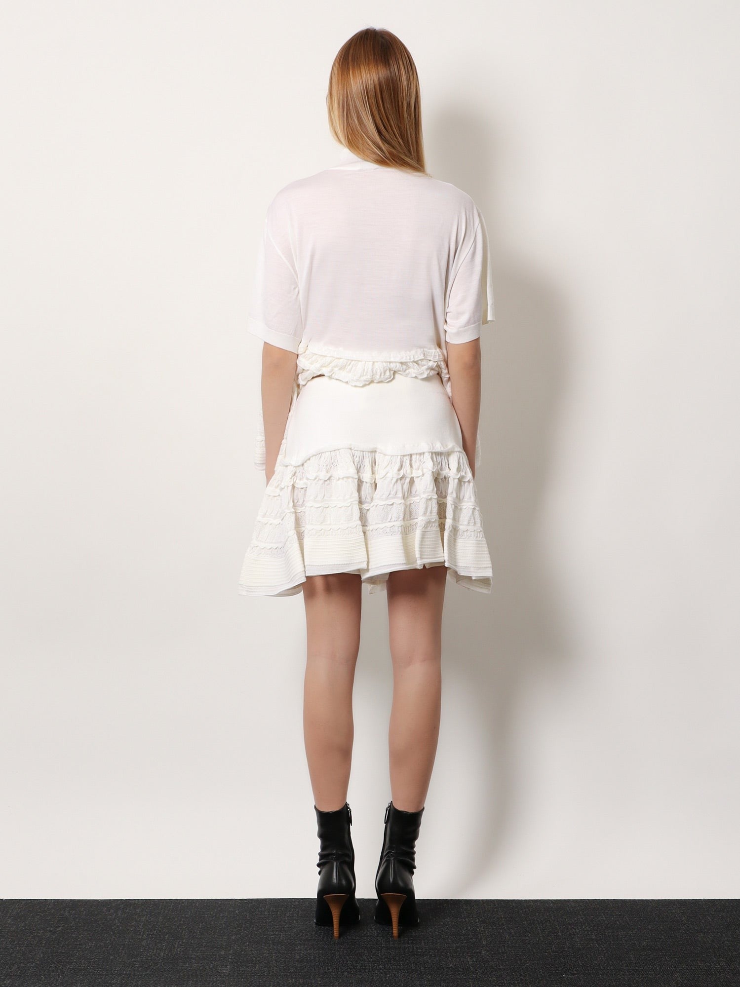 ALAIA - Ruffle virgin wool skirt