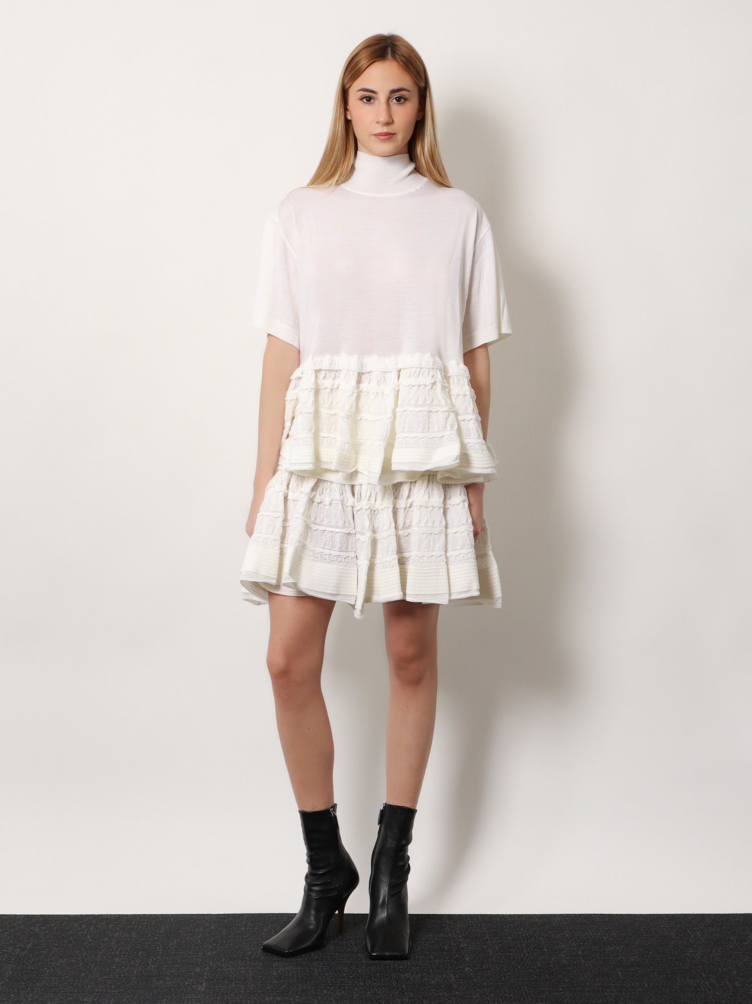 ALAIA - Ruffle virgin wool skirt
