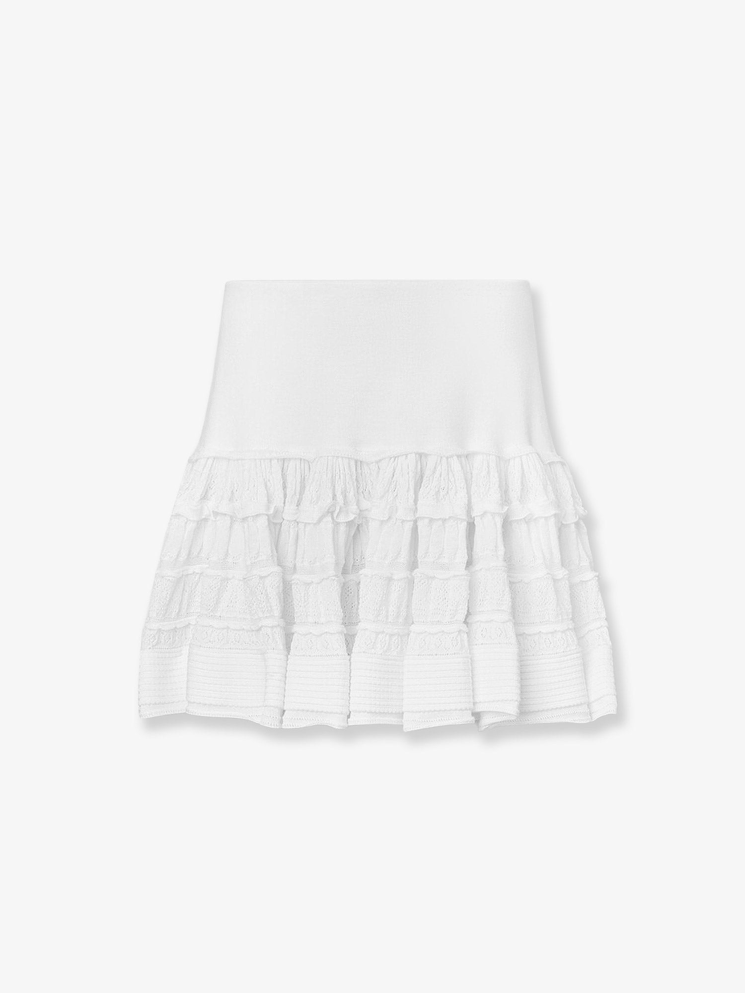ALAIA - Ruffle virgin wool skirt